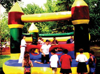 Some Kids Playing on a Castle